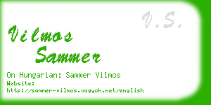 vilmos sammer business card